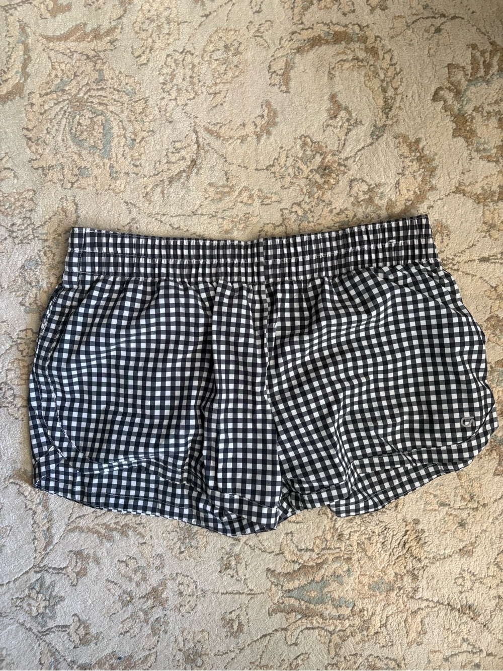GAP Black & White Gingham Athletic Shorts